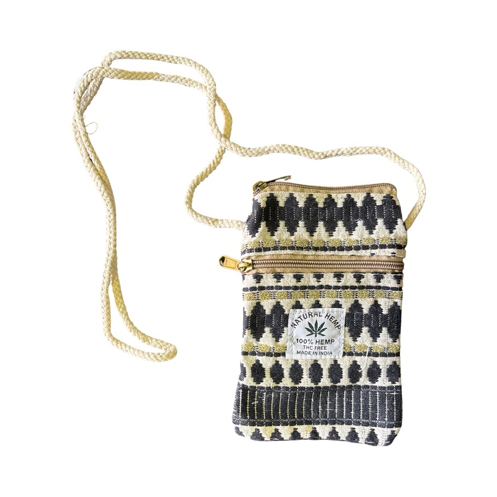 Natural Hemp Crossbody Pouch – Boho Minimalist Style
